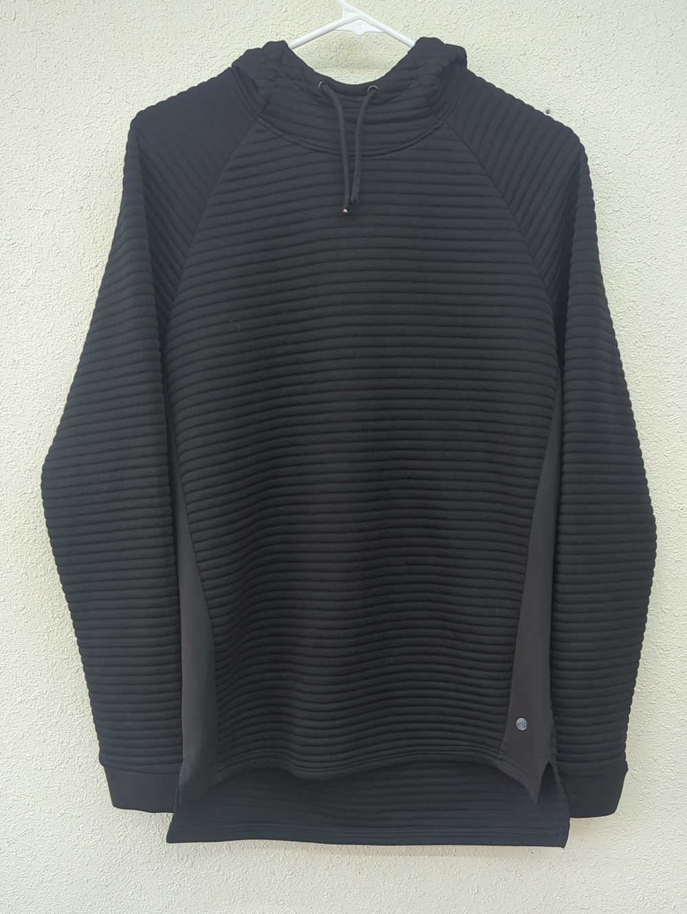 Apana Black Ribbed Crewneck Sweater